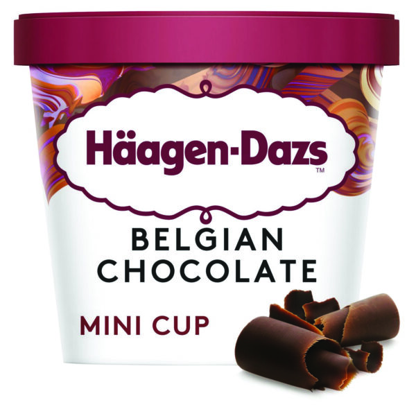 Häagen-Dazs Belgian Chocolate Minicups 24x95ml - Consort Frozen Foods