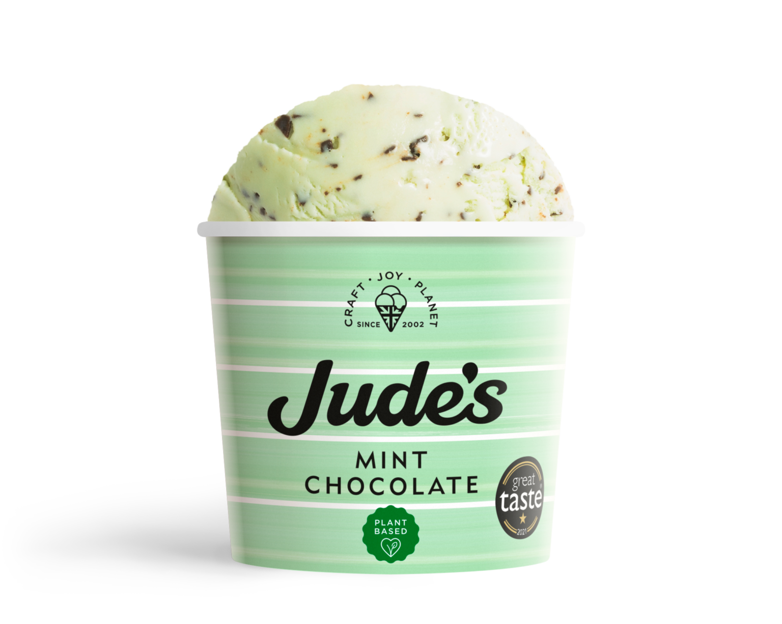 Judes Plant Based Mint Chocolate Ice Cream Cups Consort Frozen Foods 8052