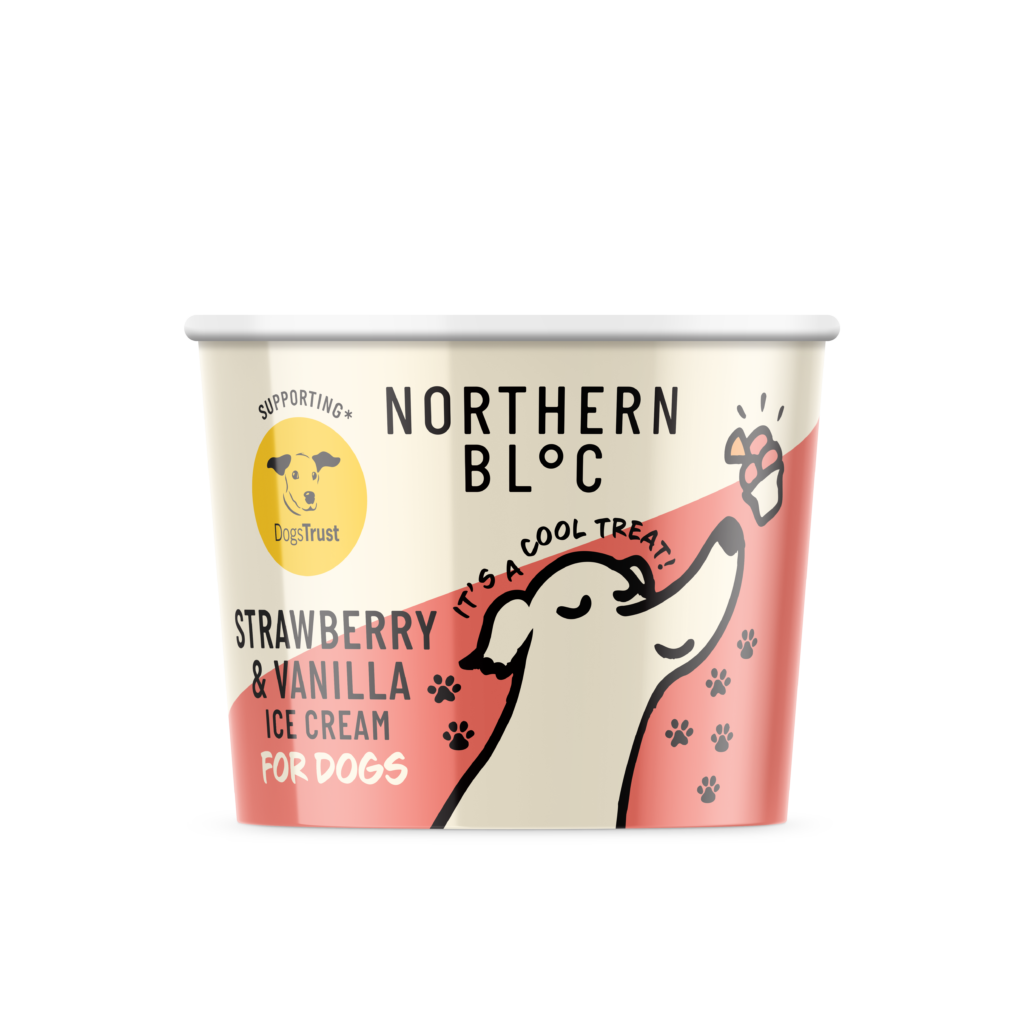 Northern Bloc Dog Strawberry & Vanilla Cup - Consort Frozen Foods