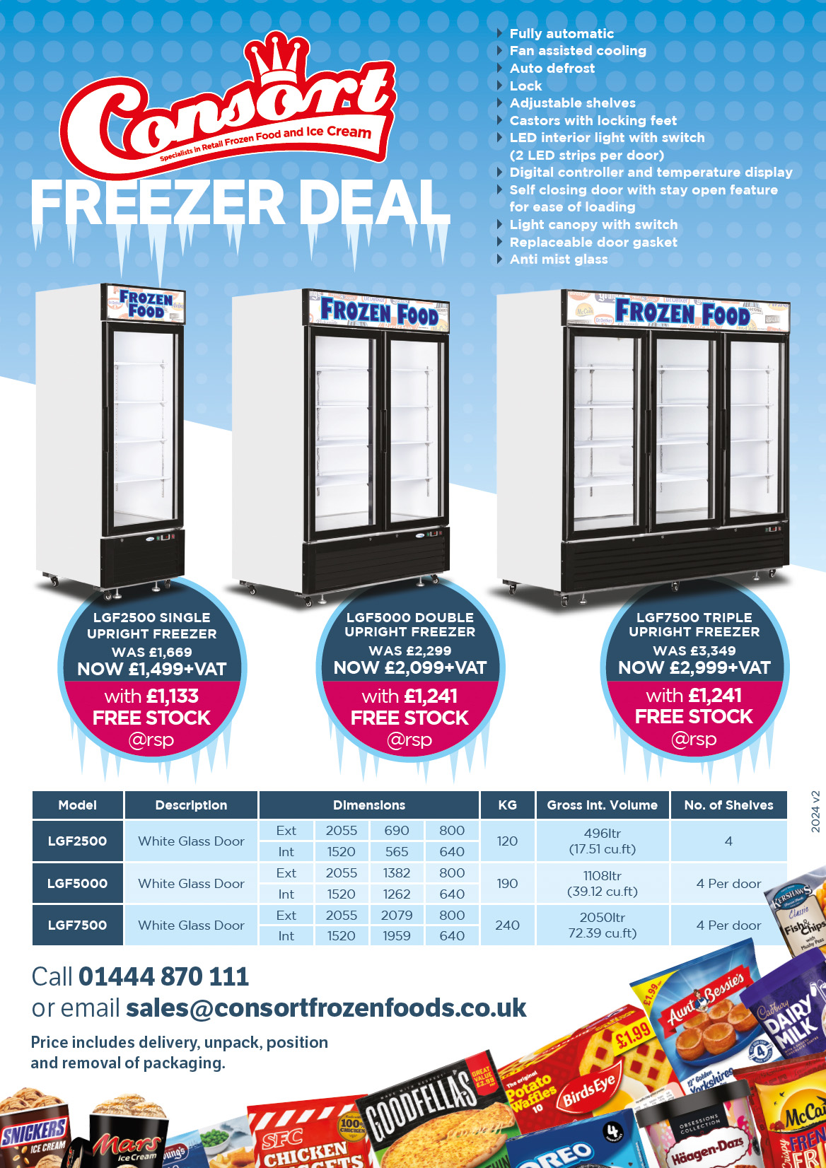 Upright Freezer advert