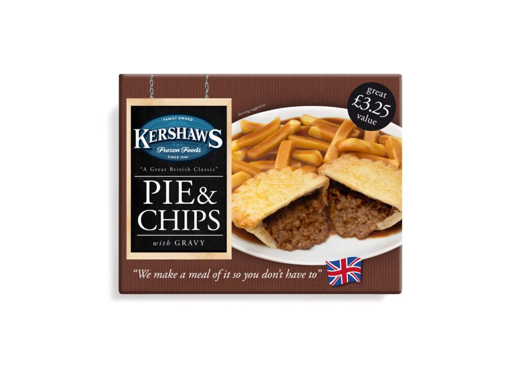 PM £3.25 Kershaws Pie, Chips & Gravy