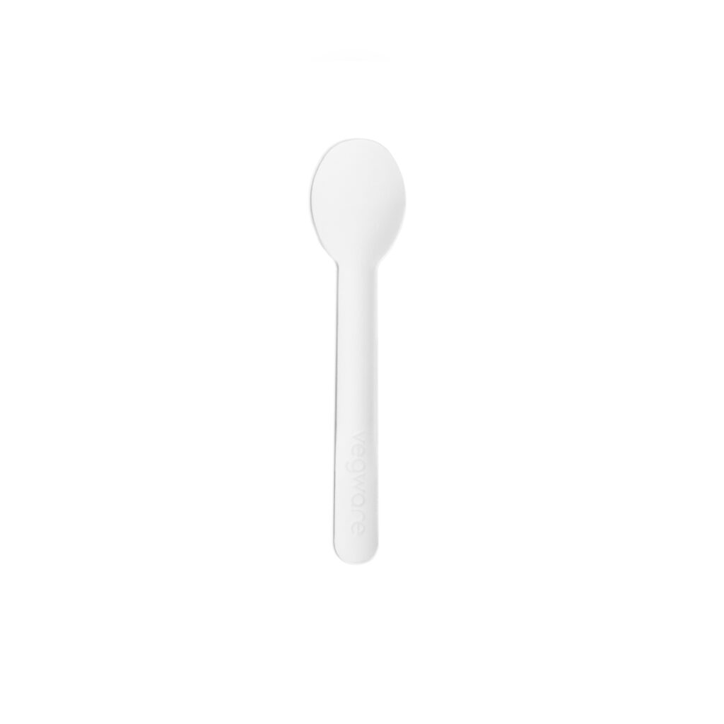 Vegware 4.5in/115mm Compostable Paper Teaspoon