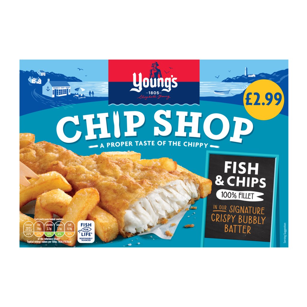 30678 PM 2.99 Youngs Chip Shop Fish Fillet and Chips