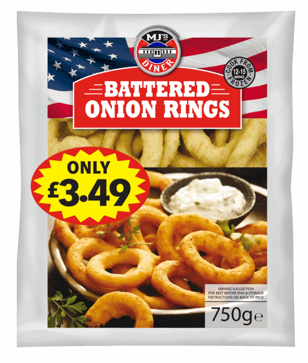 PM £3.49 MJ Battered Onion Rings