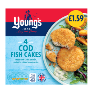 51723 PM £1.59 Youngs 4 Cod Fish Cakes