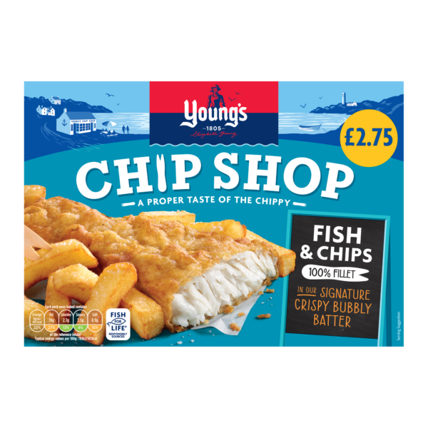 56116 PM 2.75 Youngs Chip Shop Fish Fillet & Chips