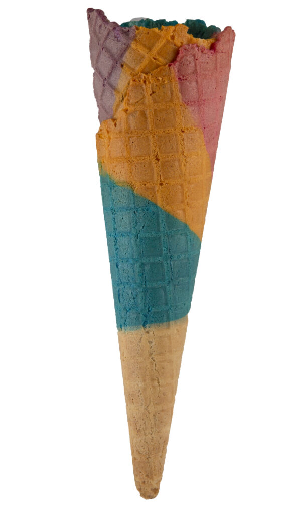 72882 Antonelli Harley Torino Multicoloured Tall Waffle Cone 180