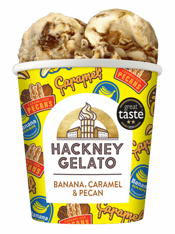 73496 Hackney Gelato Banana,Caramel & Pecan Gelato