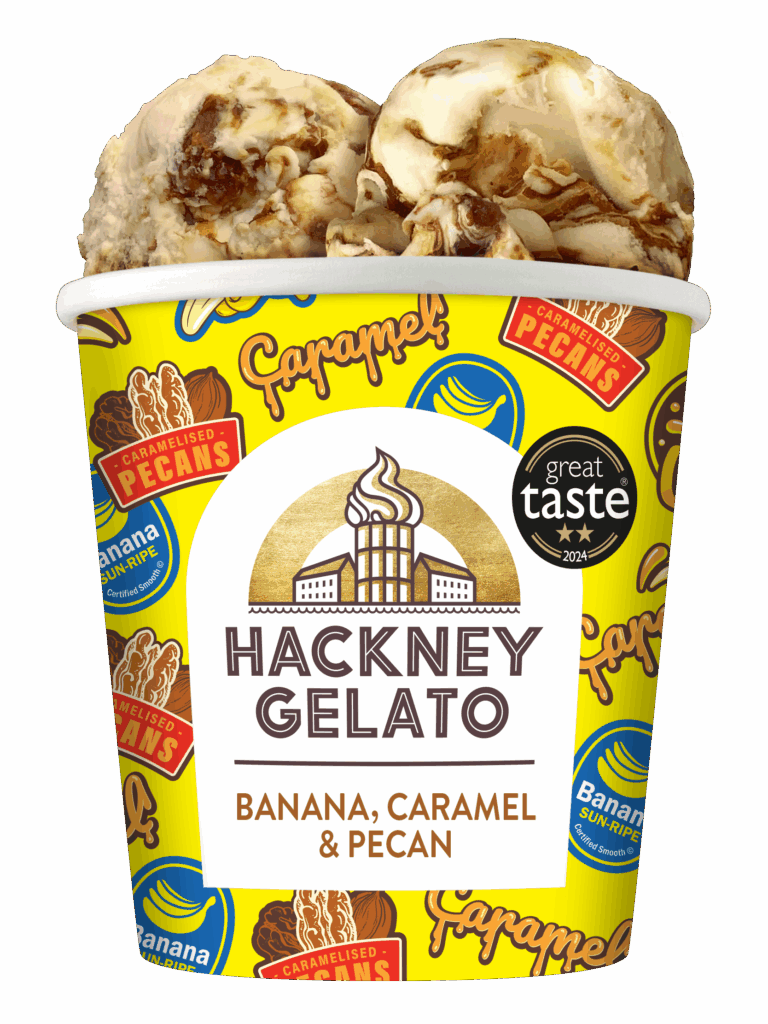 73496 Hackney Gelato Banana,Caramel & Pecan Gelato