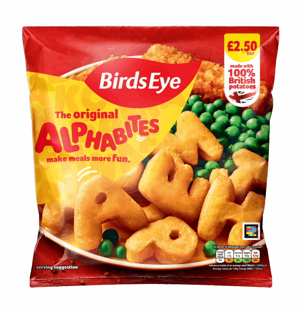 96149 PM £2.50 Birds Eye Alphabites Shapes CASE