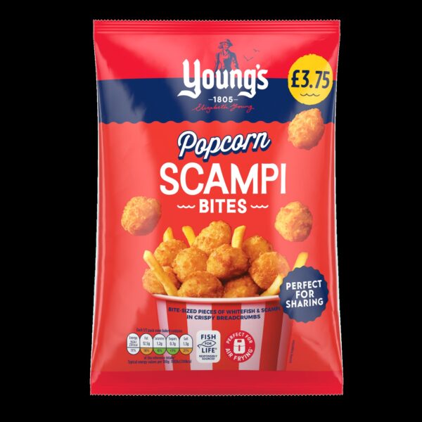 PM £3.75 Youngs Popcorn Scampi Bites UNIT