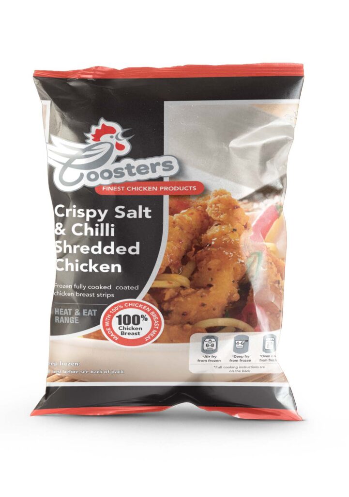 50752 Coosters Crispy Salt Chili Shredded Chicken CASE