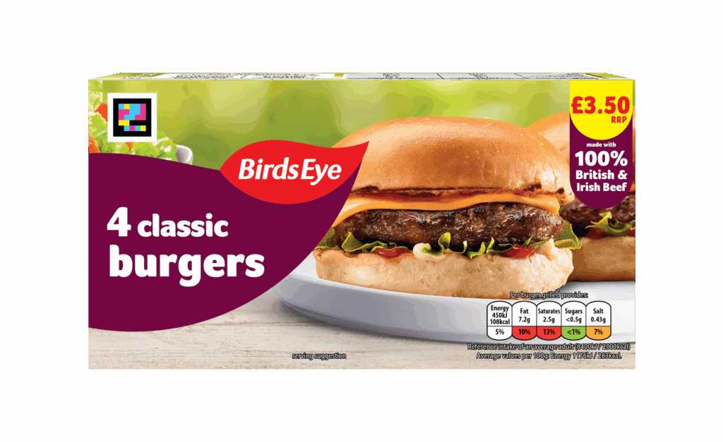 20266 PM 3.50 Birds Eye 4 Beef Burgers