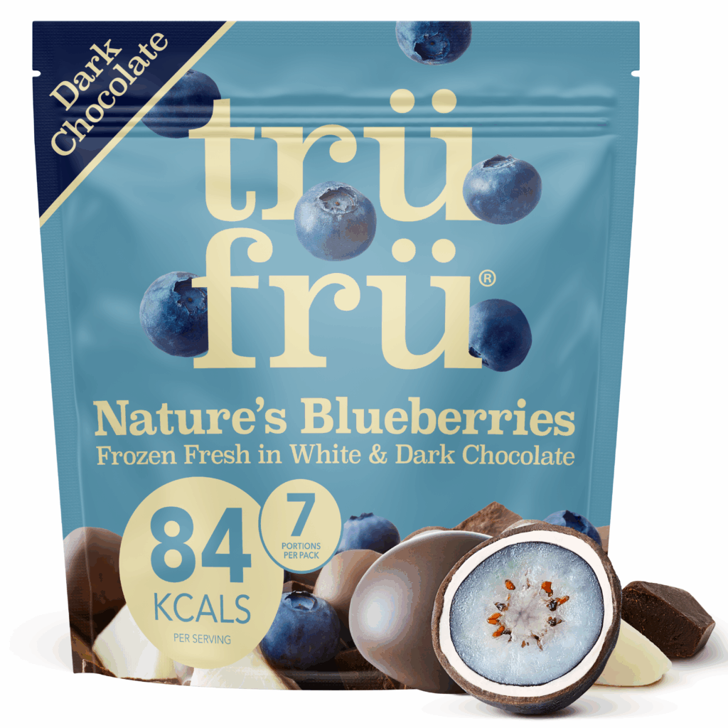 43528 TruFru Blueberries in White and Dark Chocolate