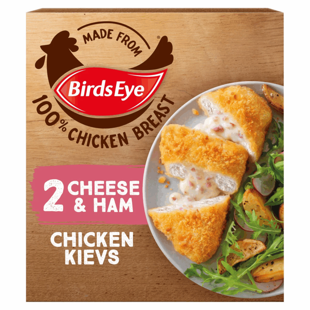 96075 Birds Eye 2 Cheese and Ham Chicken Kievs