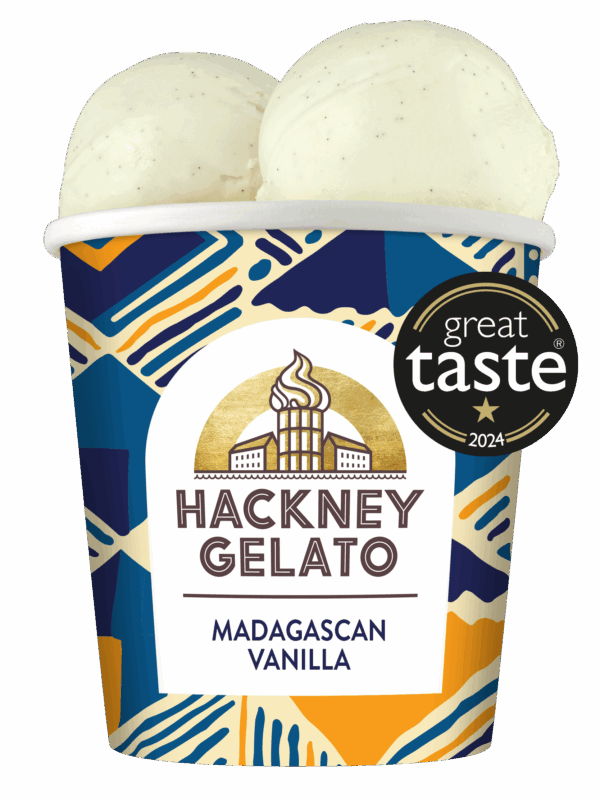 84304 Hackney Gelato Madagascan Vanilla Gelato Tub