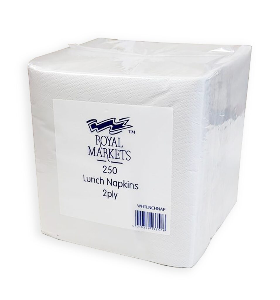 11237 Royal Market 30cm 2ply White Lunch Napkins