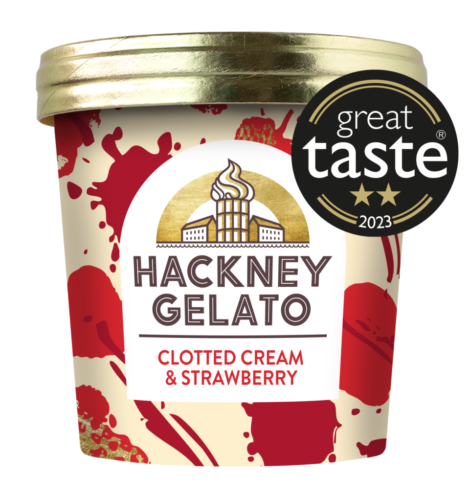Hackney Gelato Clotted Cream & Strawberry Gelato Cup