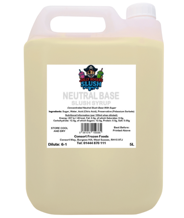 5lt Jolly Rogers Slush Neutral Base Syrup - Consort Frozen Foods