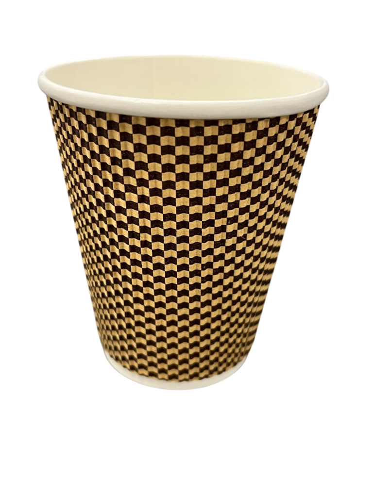 23096 CHEX 12oz Gold Chex Ripple Coffee Cup CASE