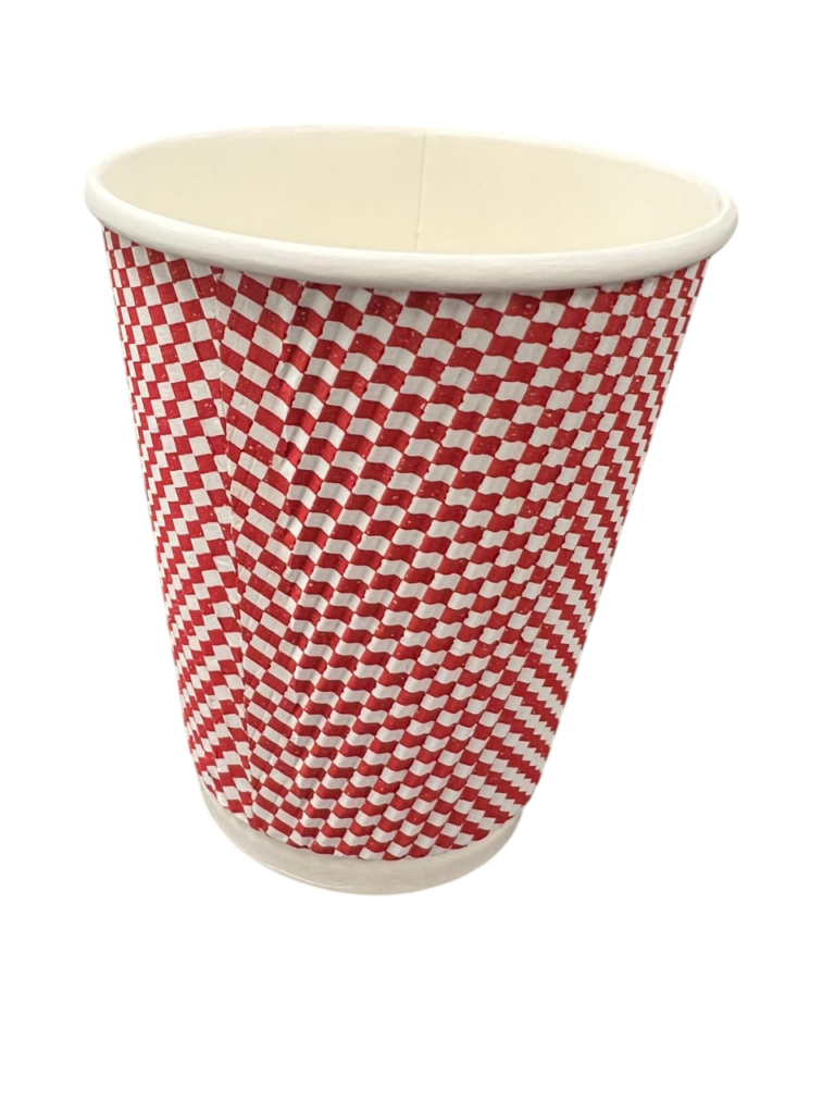 82782 CHEX 12oz Red Chex Ripple Coffee Cup CASE