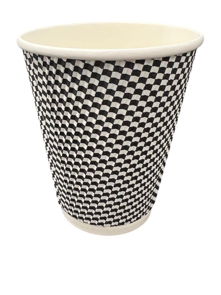 84251 CHEX 12oz Black Chex Ripple Coffee Cup CASE
