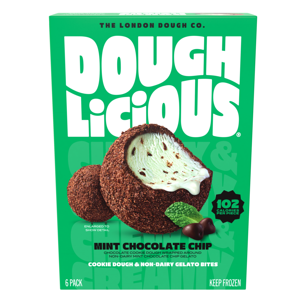11401 Doughlicious VEGAN Mint Chocolate Chip Cookie Dough Gelato Bites