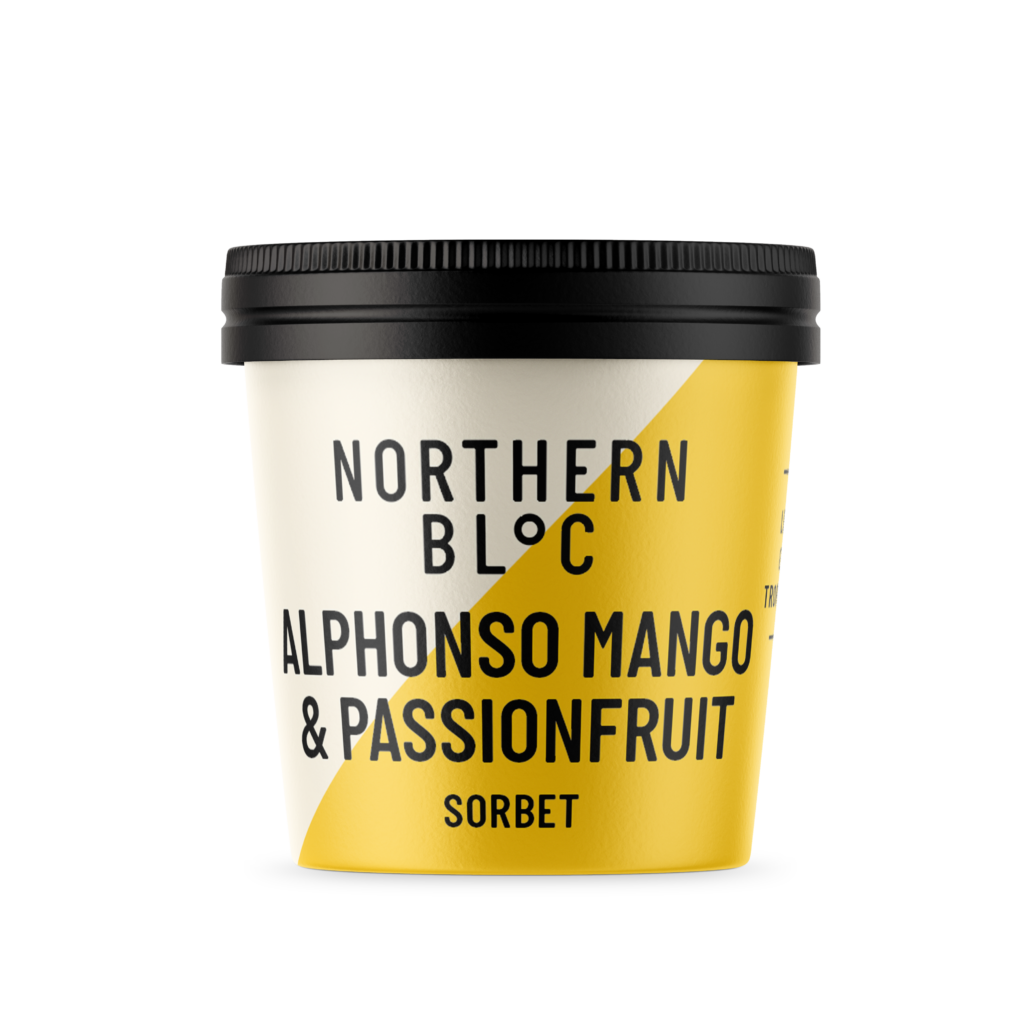 81692 Northern BLoC VEGAN Alphonso Mango and Passionfruit Sorbet Mini Cup