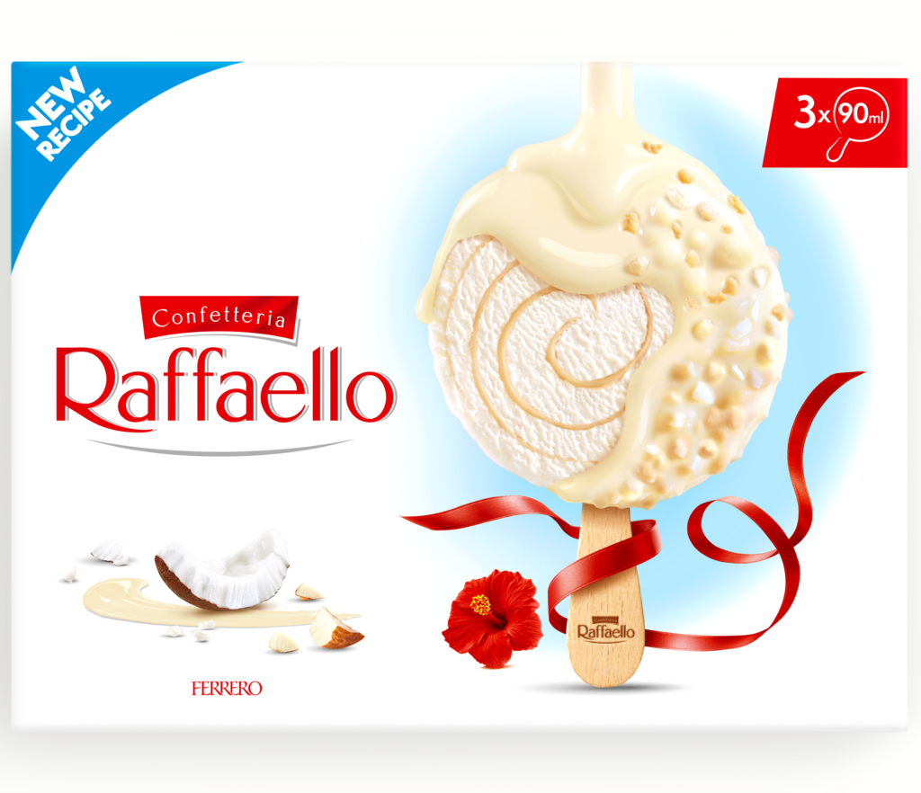 44675 Raffaello Ice Cream Stick Multipack 3x90ml