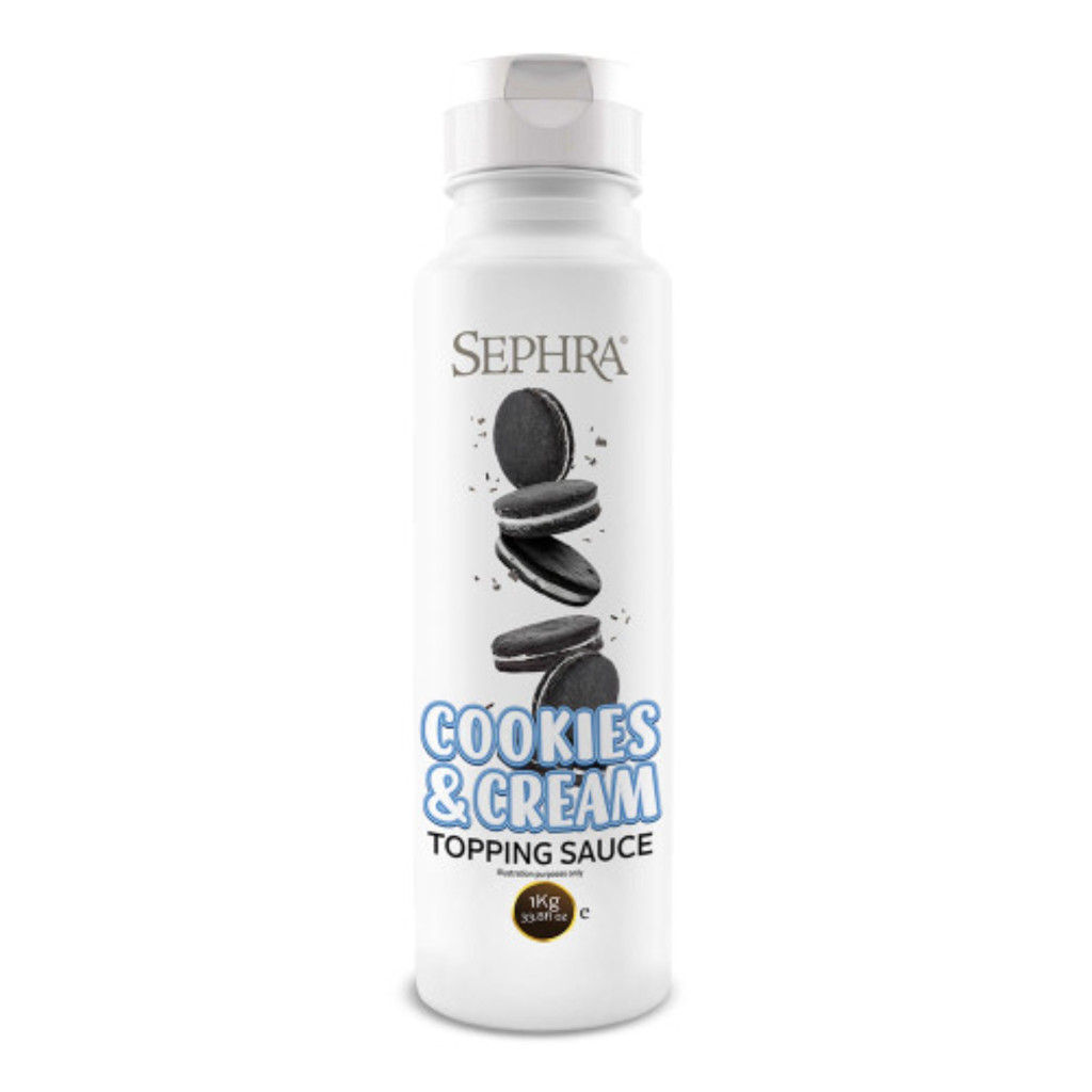 91940 Sephra Cookies and Cream Topping Sauce 1kg