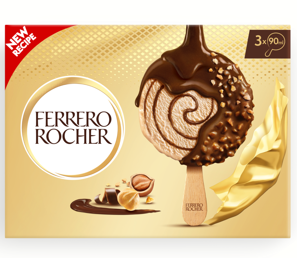 85437 Ferrero Rocher Ice Cream Stick Multipack 3x90ml